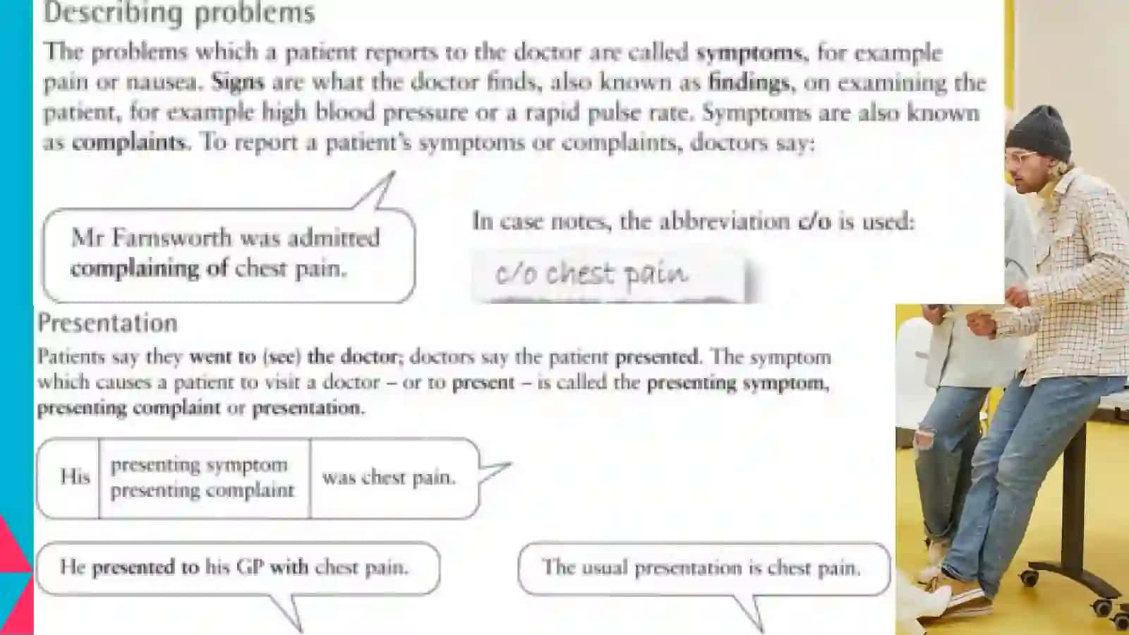 Talking about symptoms 2