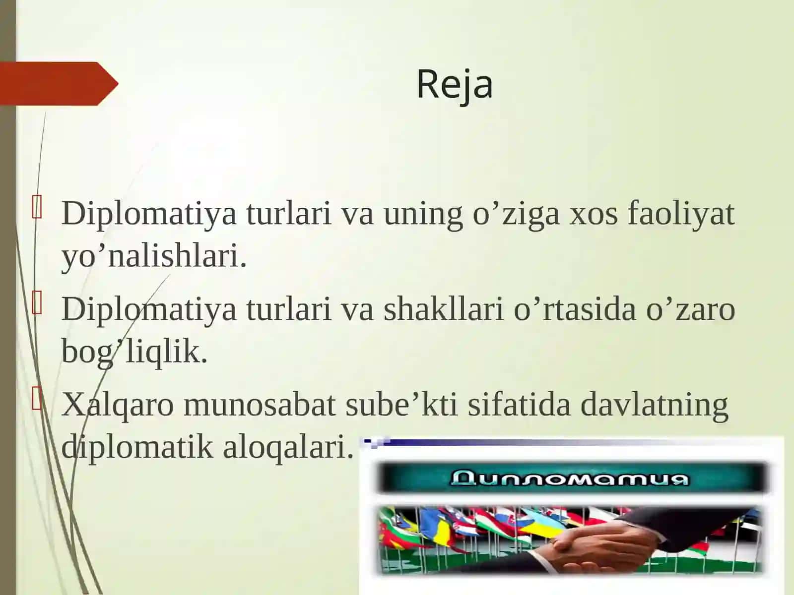 Diplomatiya turlari va shakllari 2