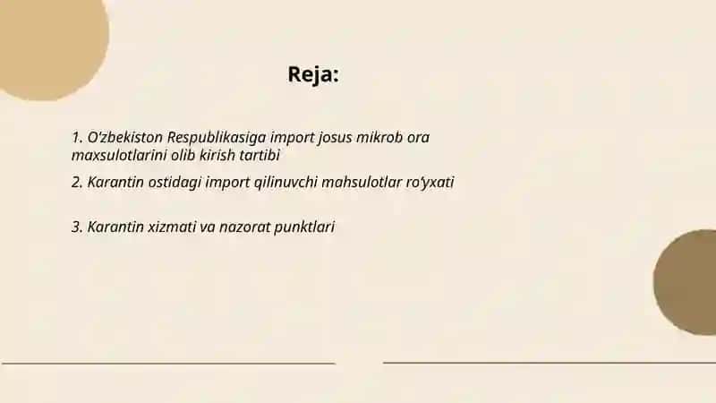 Karantin Ostidagi Import Maxsulotlarini Olib Kirish Tartibi 2