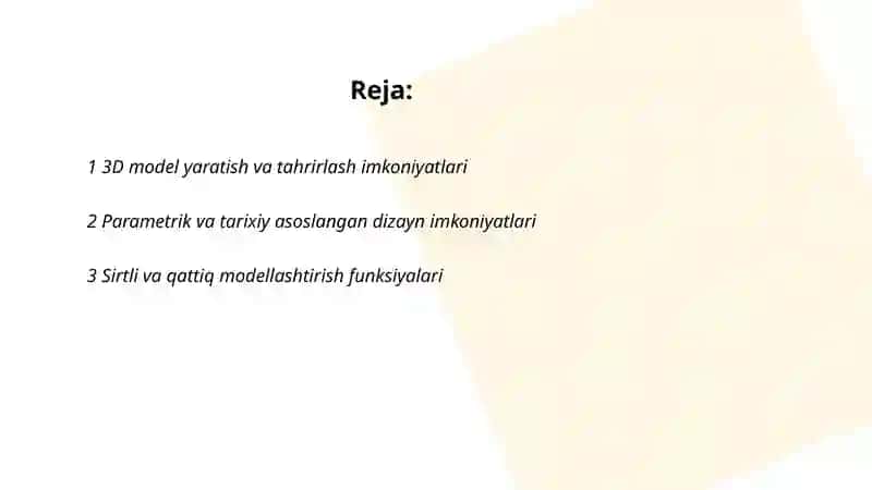 CAD-CAM tizimining imkoniyatlari 2