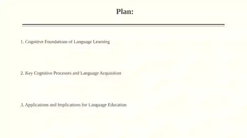 Cognitive factors in language learning 2