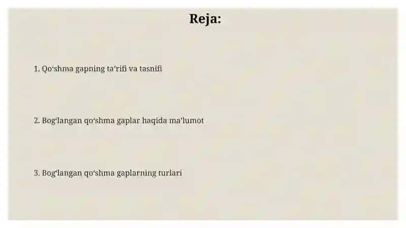 Qoʻshma gaplarning turlari 2