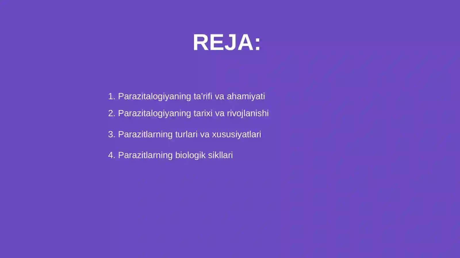 Parazitalogiyaning biologik asoslari 2