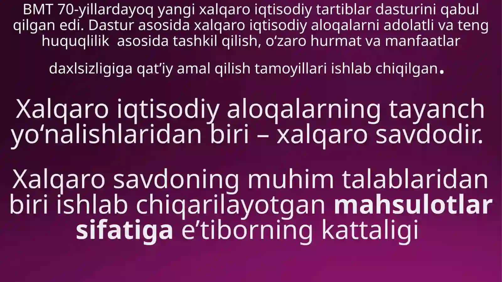 Xalqaro iqtisodiy aloqalar 2