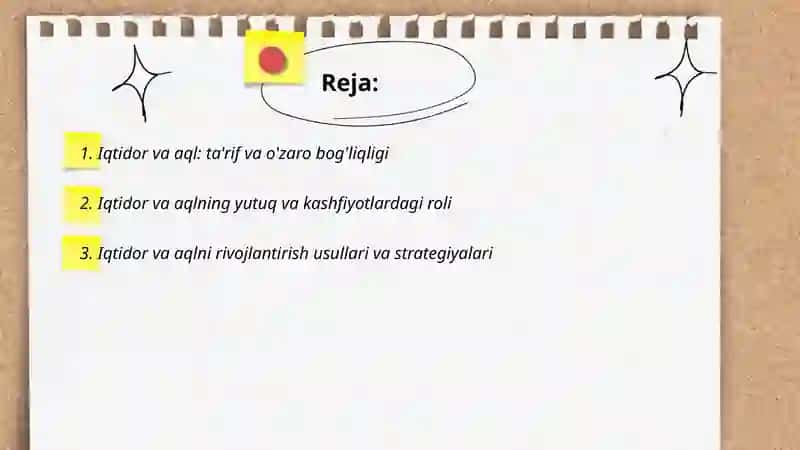 Iqtidor va aql eng katta yutuq va kashfiyotlar kafolatidir 2