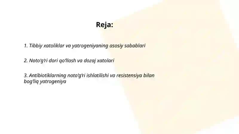 Xozirgi zamon tibbiyotda yatrogeniya muammolari 2