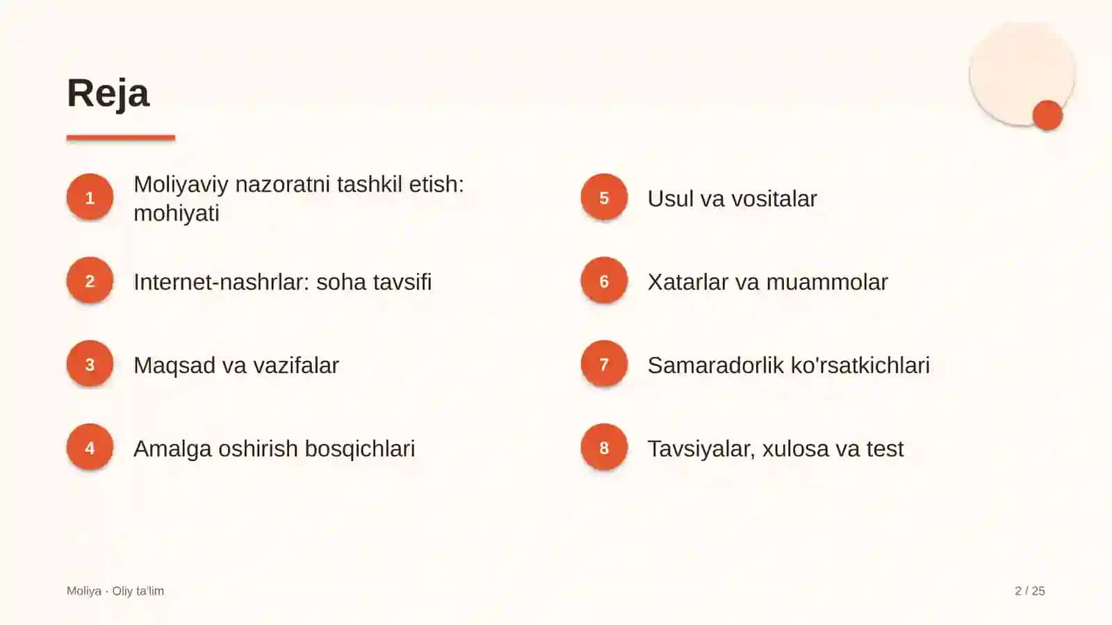 Internet-nashrlarda moliyaviy nazoratni tashkil etish 2