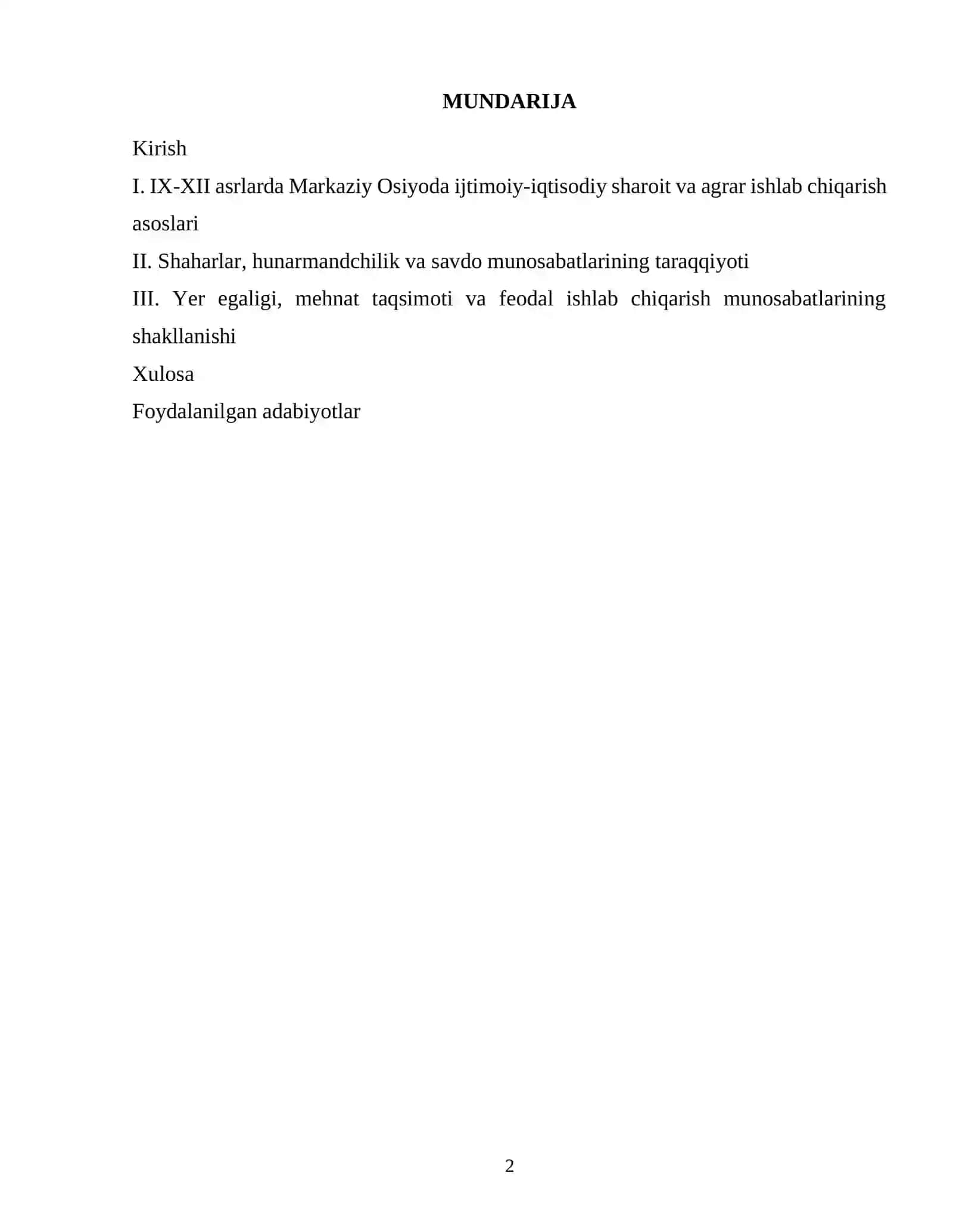 IX-XII asrlarda ishlab chiqarish munosabatlarining rivojlanishi 2