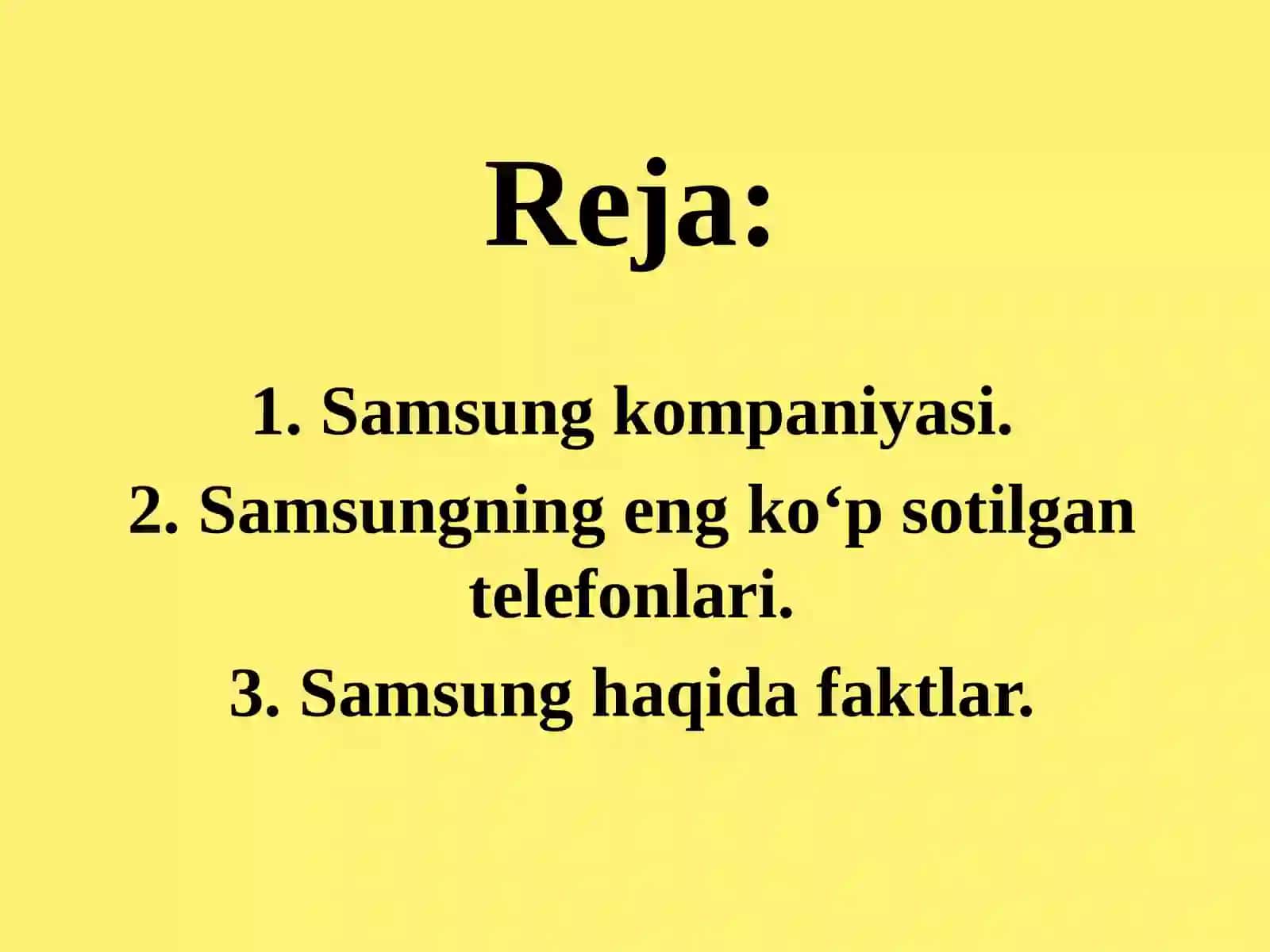 Samsung kompaniyasi yutuqlari va faktlar 2