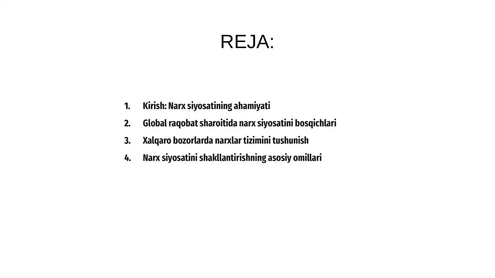 Global raqobat sharoitida narx siyosatini shakllantirish 2