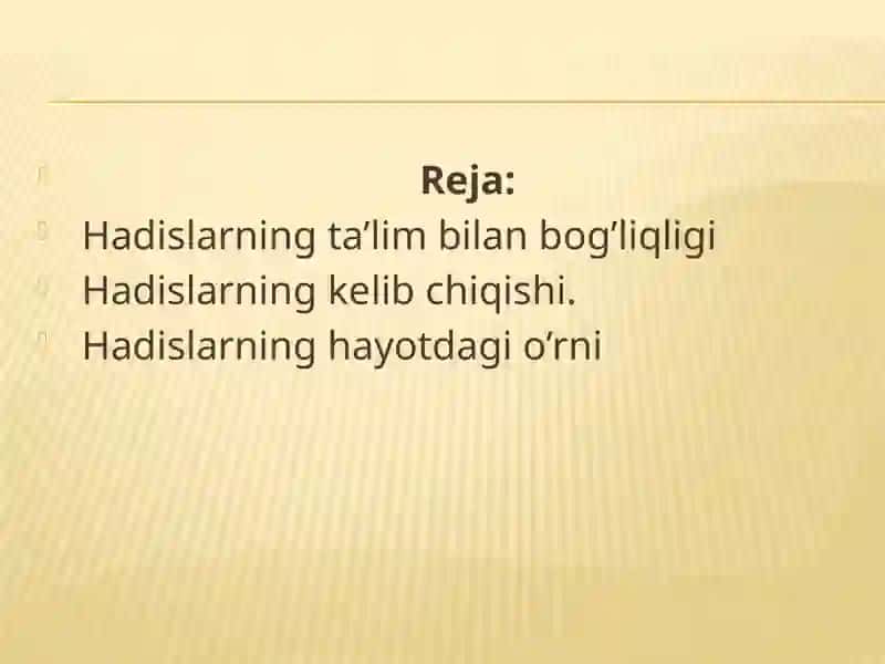 Hadislarning ta’lim bilan bog’liqligi 2