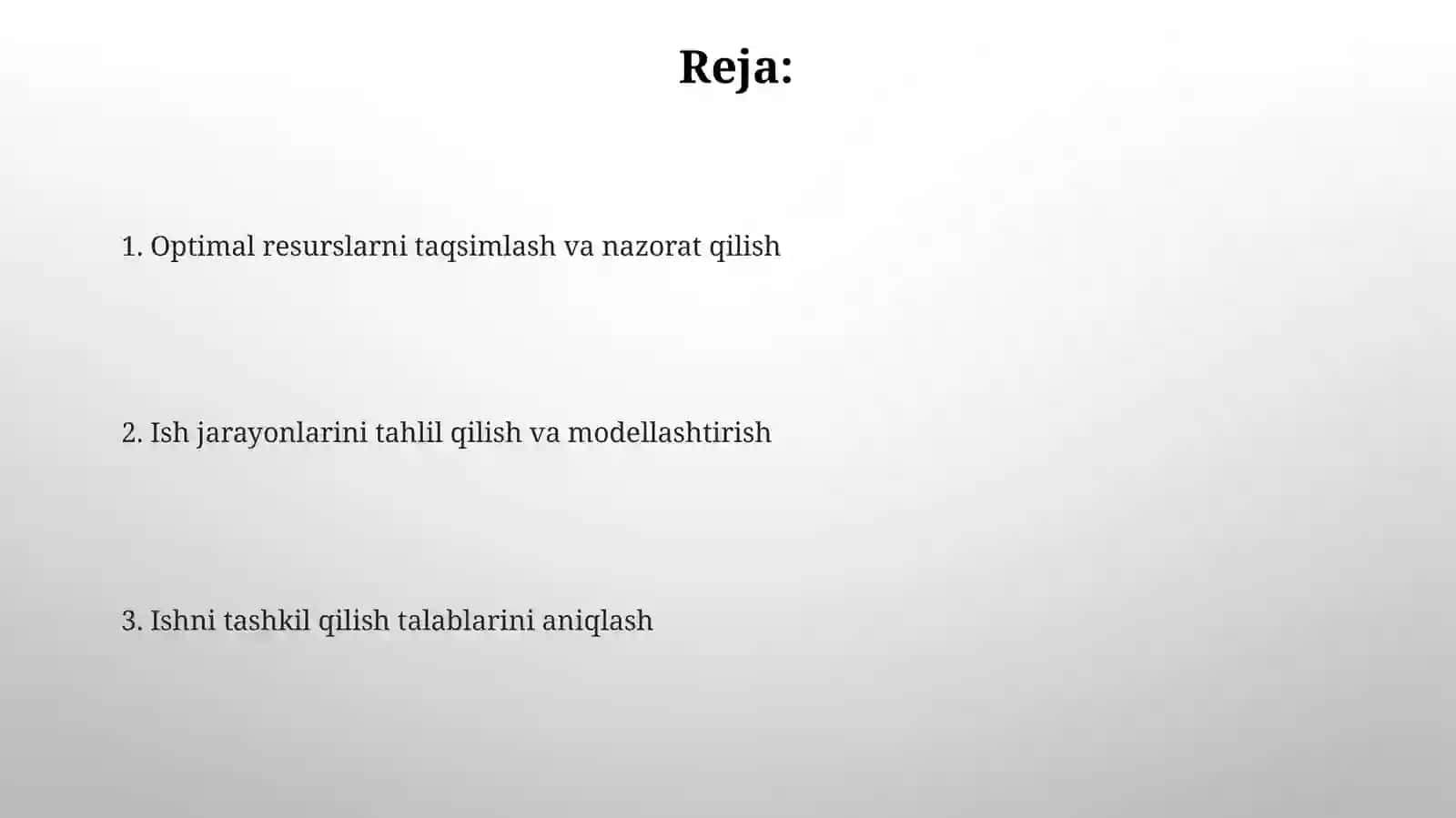 Ish o'rnini tashkillashtirishning talablarini o'rganish 2