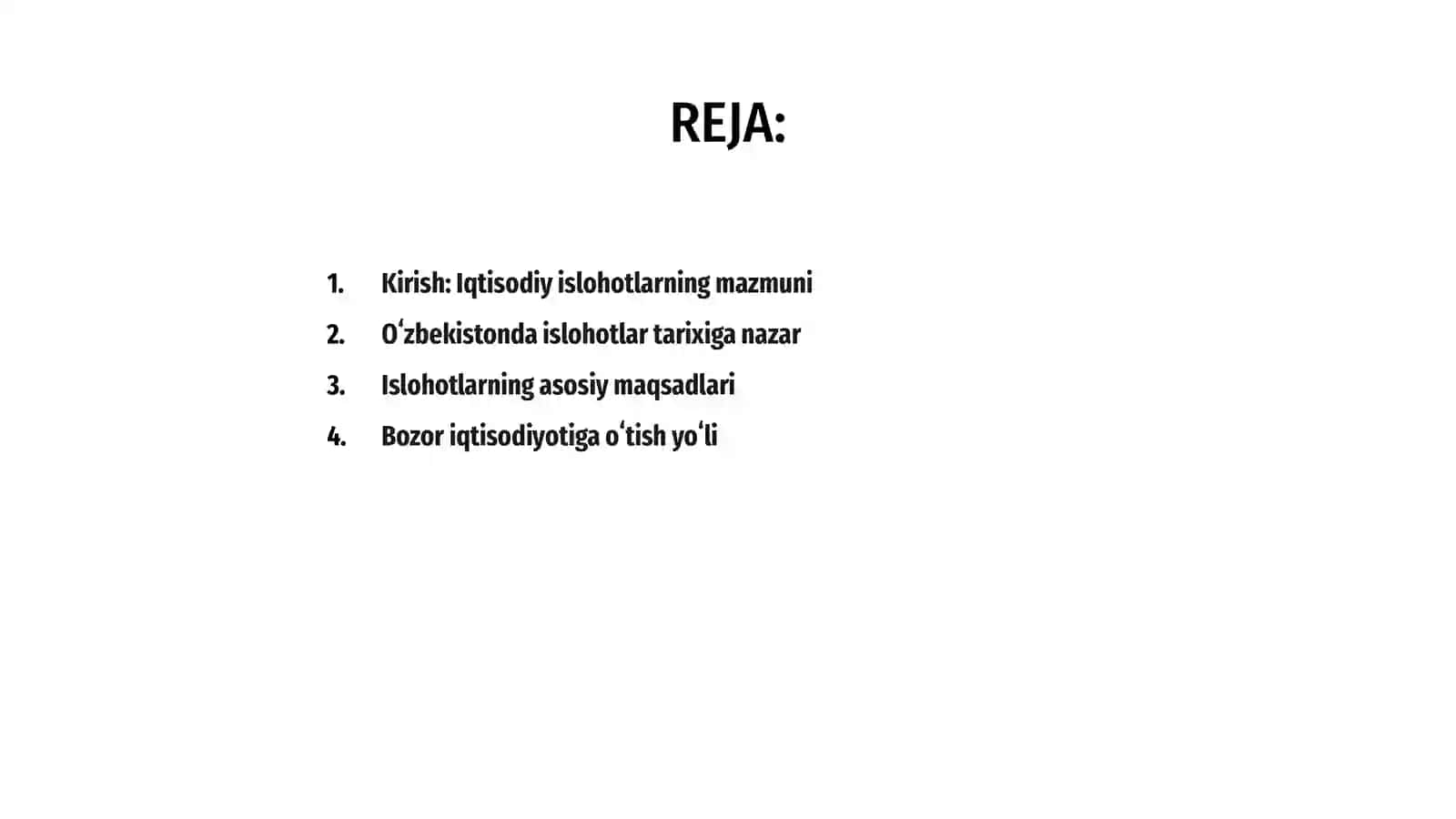 Oʻzbekistonda iqtisodiy islohotlar 2