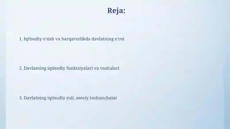 Davlatning iqtisodiy rolli 2
