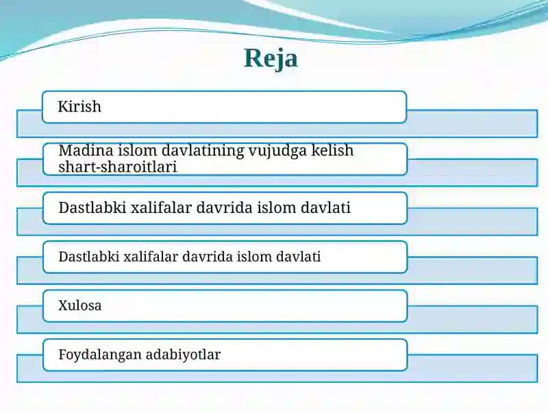 Madina islom davlatining vujudga kelish, dastlabki halifalar 2