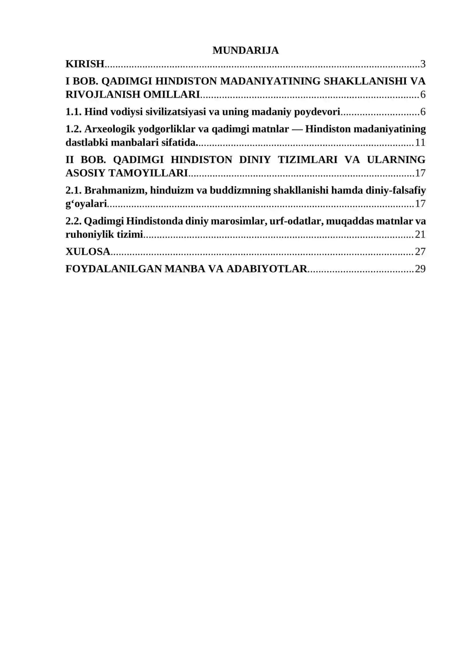 Qadimgi Hindiston madaniyati va diniy qarashlari 2