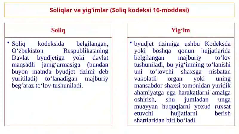 Soliq hisobini tashkil etish va yuritish 2