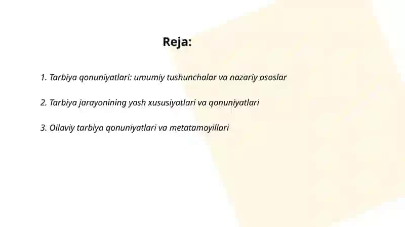 Tarbiya qonuniyatlari va metatamoyillari 2