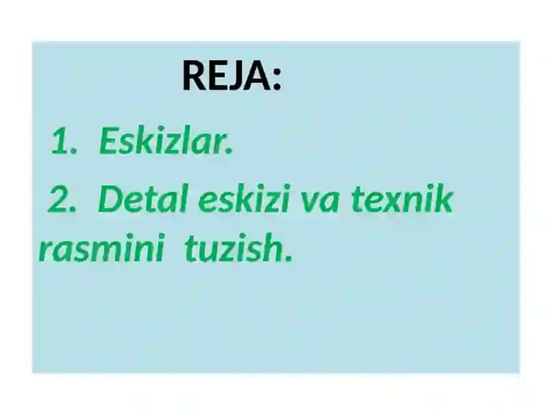Eskiz va uni tuzish bosqichlari 2
