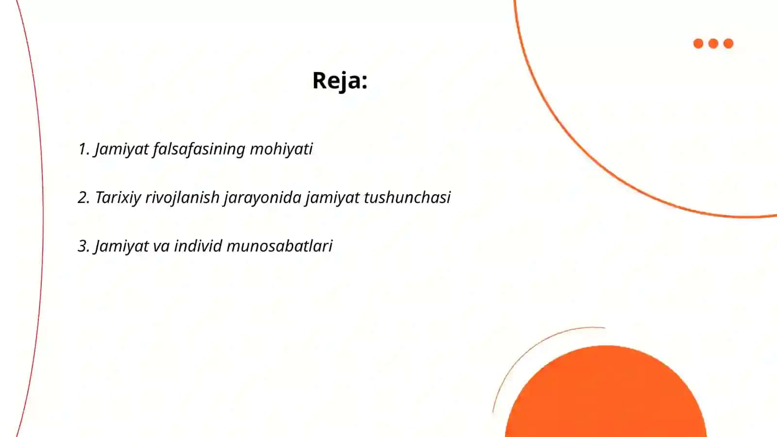 Jamiyat falsafasi 2