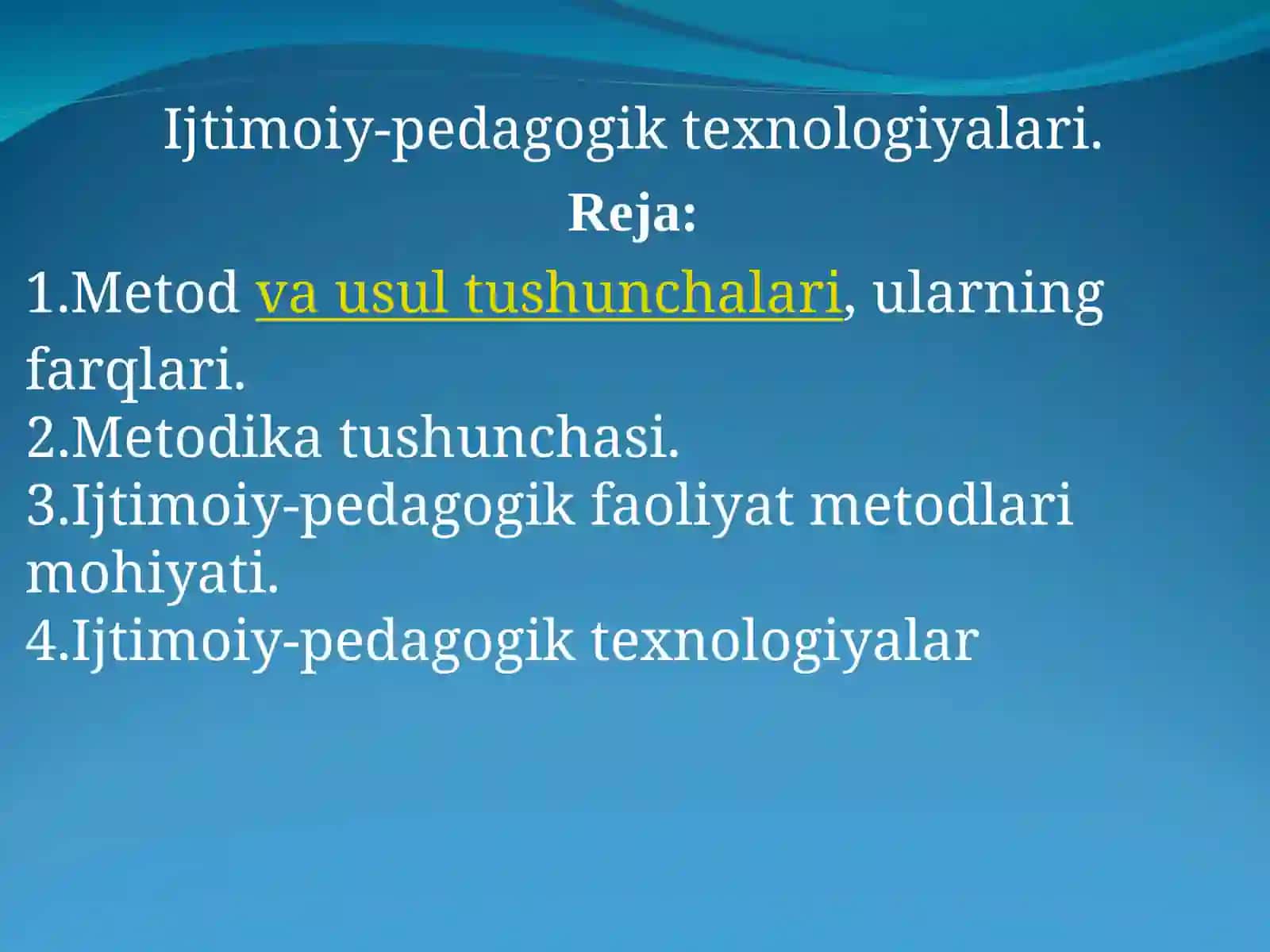Ijtimoiy-pedagogik texnologiyalar 2