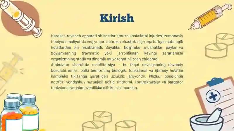 Harakat-tayanch apparati shikastlarida ambulator sharoitda reabilitatsiya 2