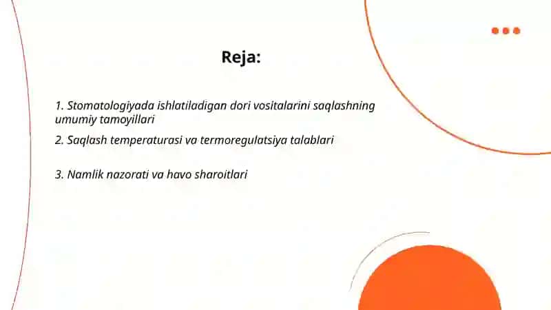 Stomatologiyada ishlatiladigan dori vositalarinu saqlash 2