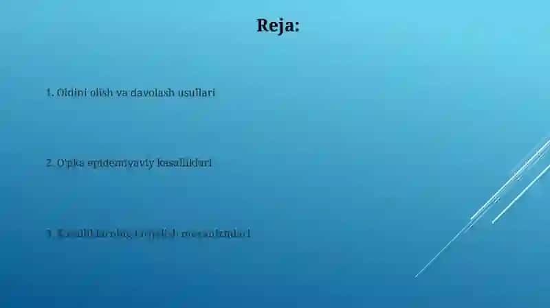 Oʻpka epidemiyasi kasalliklari 2