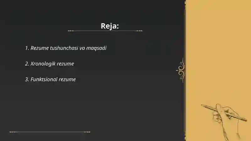 Rezume va uning turlari 2