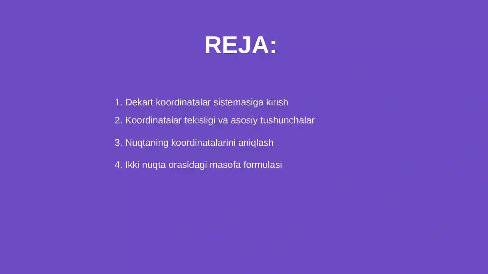 Dekart koordinatalar sistemasi 2