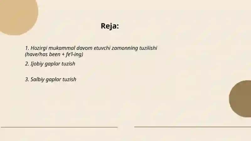 Present perfect continuos 2
