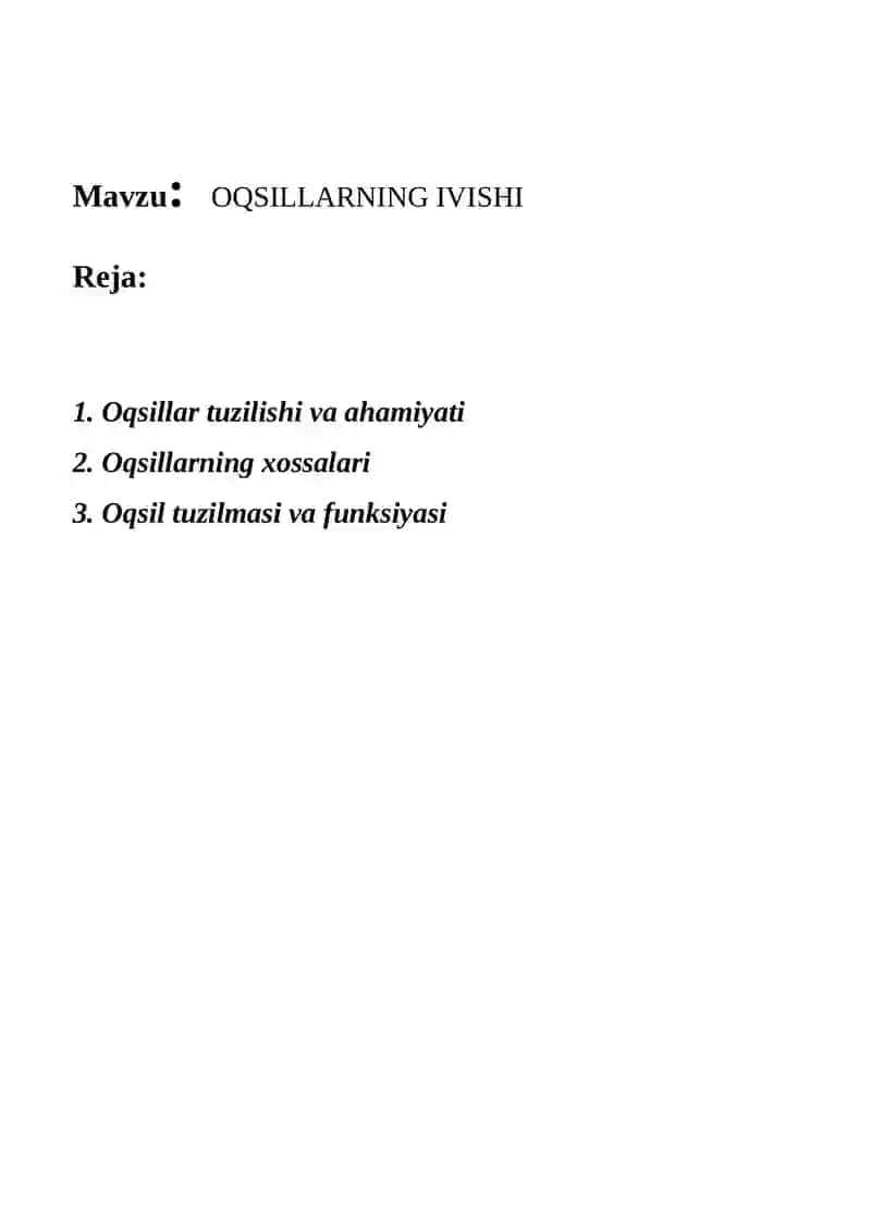 OQSILLARNING IVISHI 2