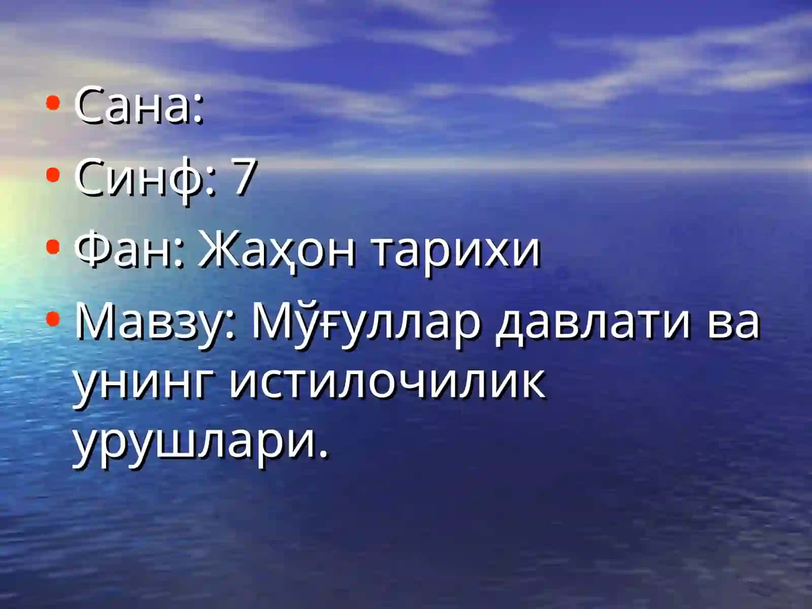 Мўғуллар давлати ва унинг истилочилик урушлари 2