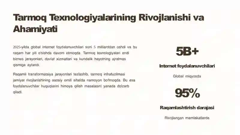 Tarmoq Texnologiyalari va Taqsimlangan Muhitda Foydalanuvchilar Huquqlarini Boshqarish 2