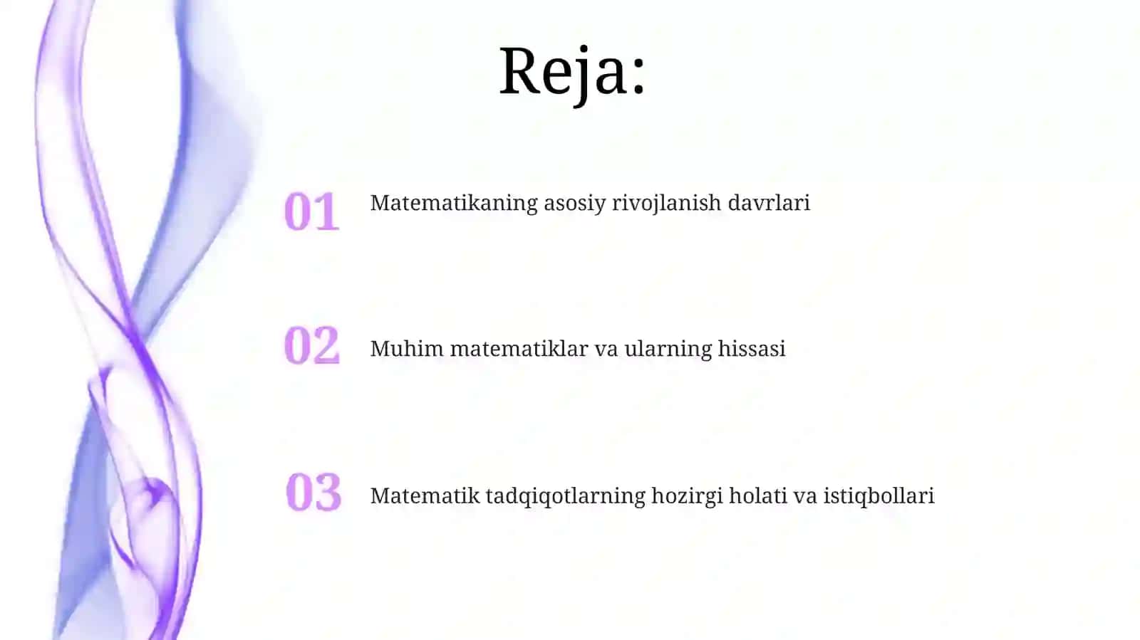 Matematikaning rivojlanish davrlari 2