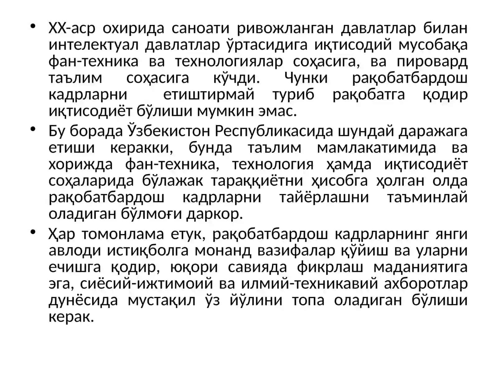 Ta’lim to’g’risidagi Qonunning ahamiyati 2