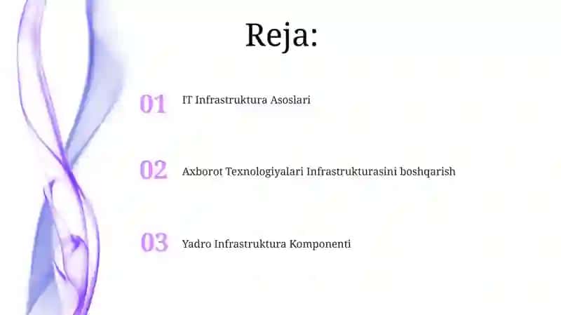 Axborot texnologiyalarining infra tuzulmalari 2