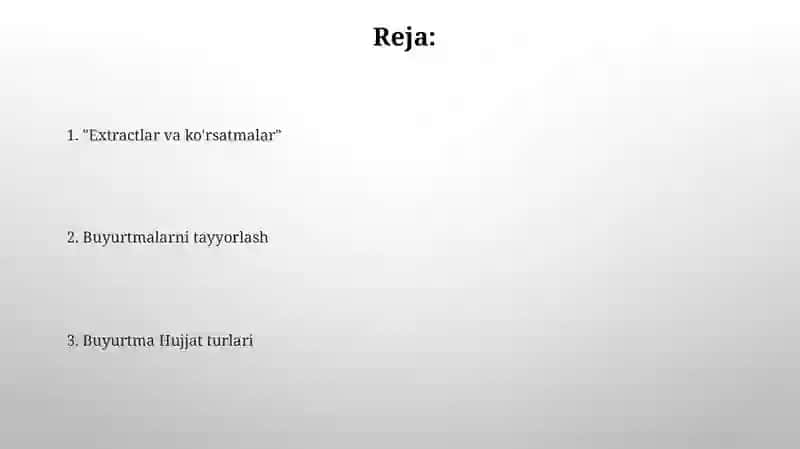 Farmoyish hujjatlari 2
