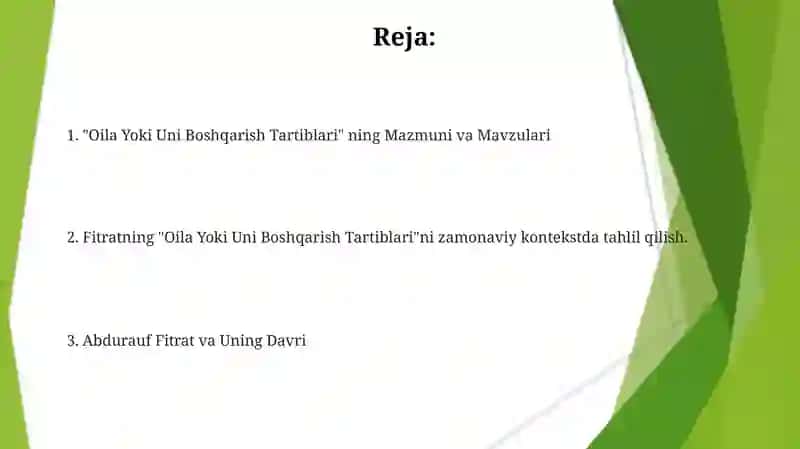 Oila Yoki Uni Boshqarish Tartiblari 2
