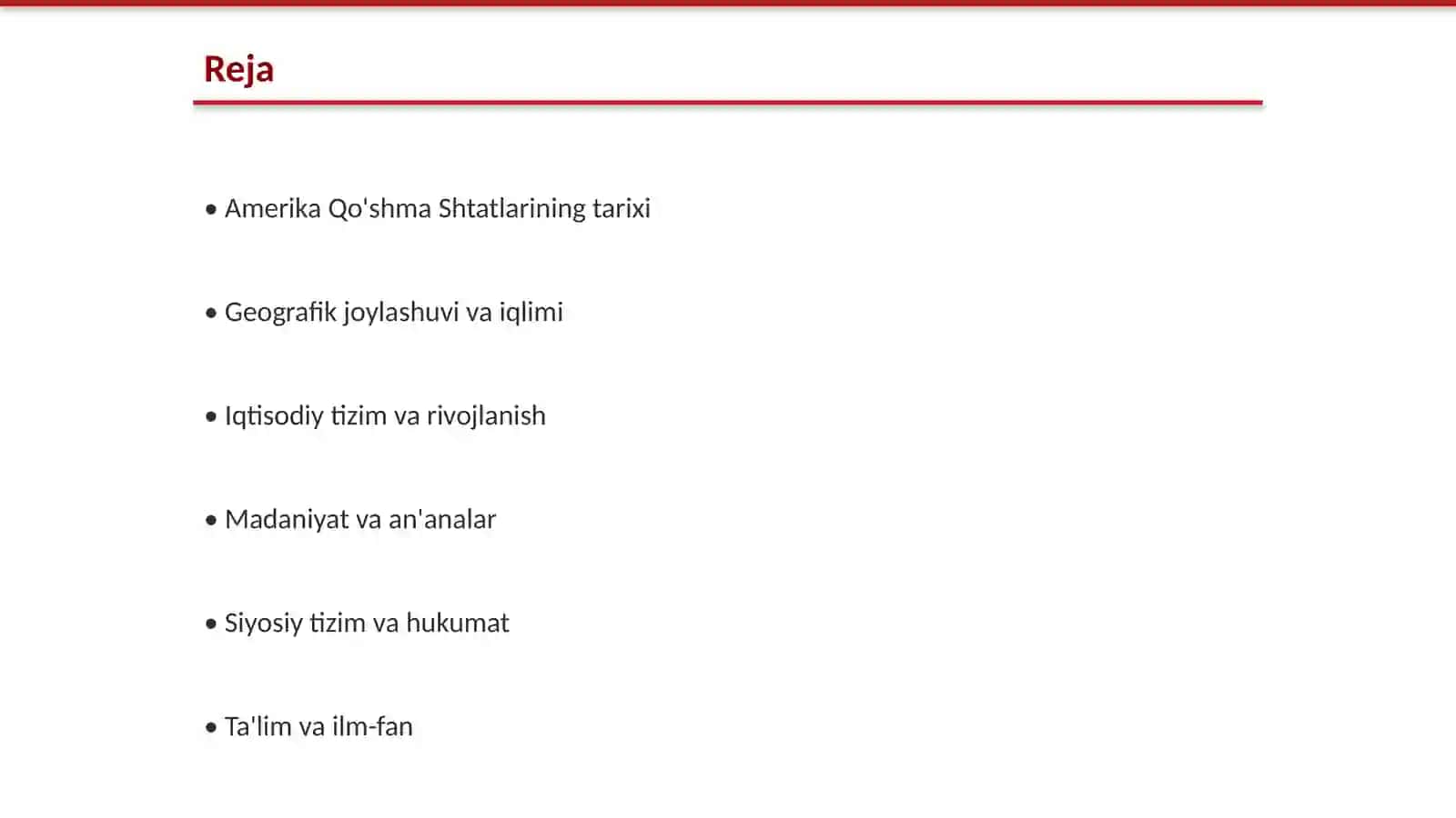 Amerika Qo'shma Shtatlari haqida umumiy ma'lumot 2