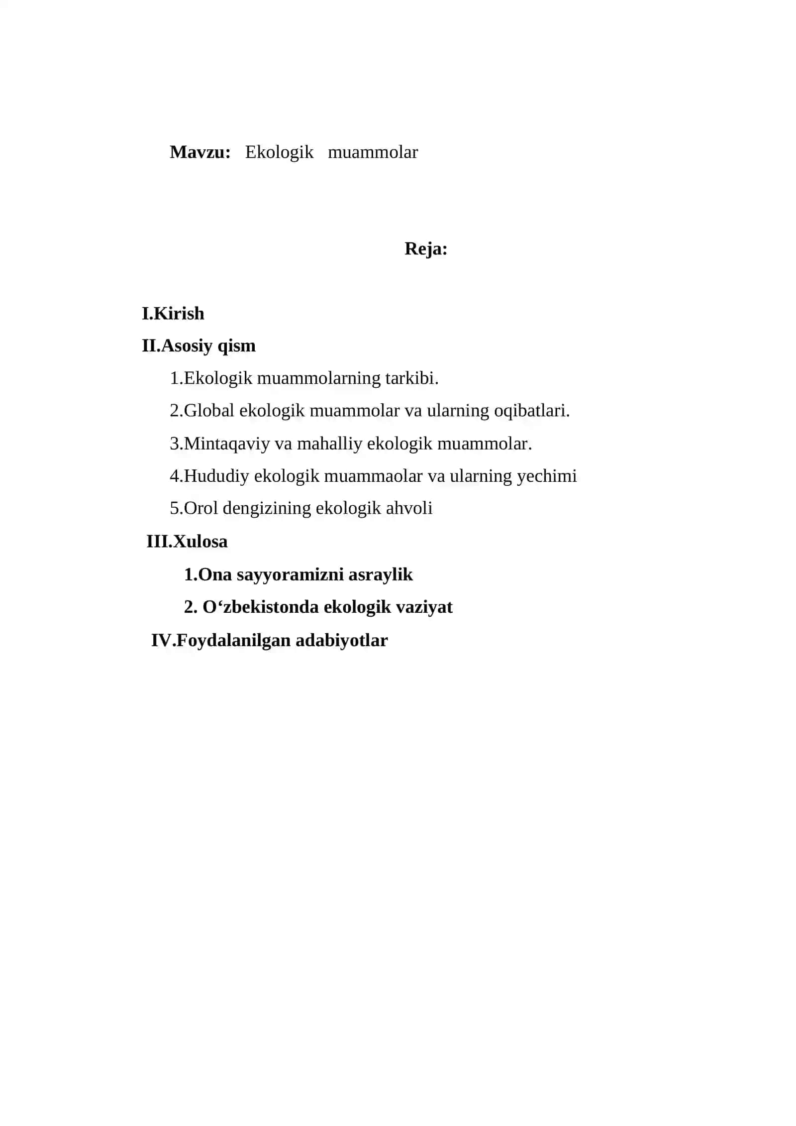 Ekologik muammolar 2