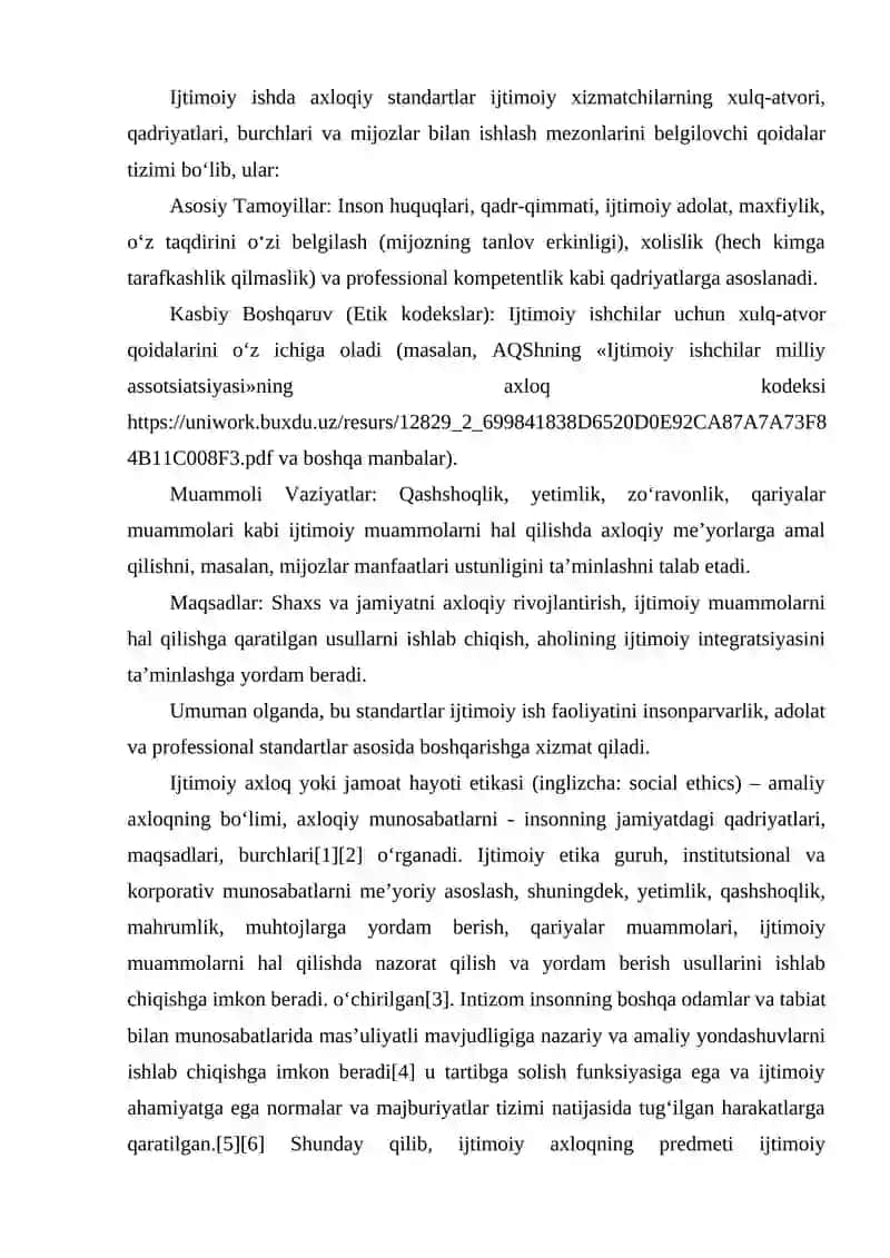 IJTIMOIY ISHDA AXLOQIY STANDARTLAR 2