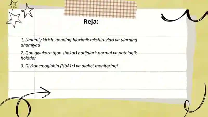 Qonning bioximik tekshiruv natijalari 2