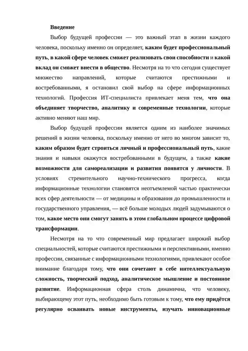 Essay on the topic "My Future Profession - IT Specialist" 2