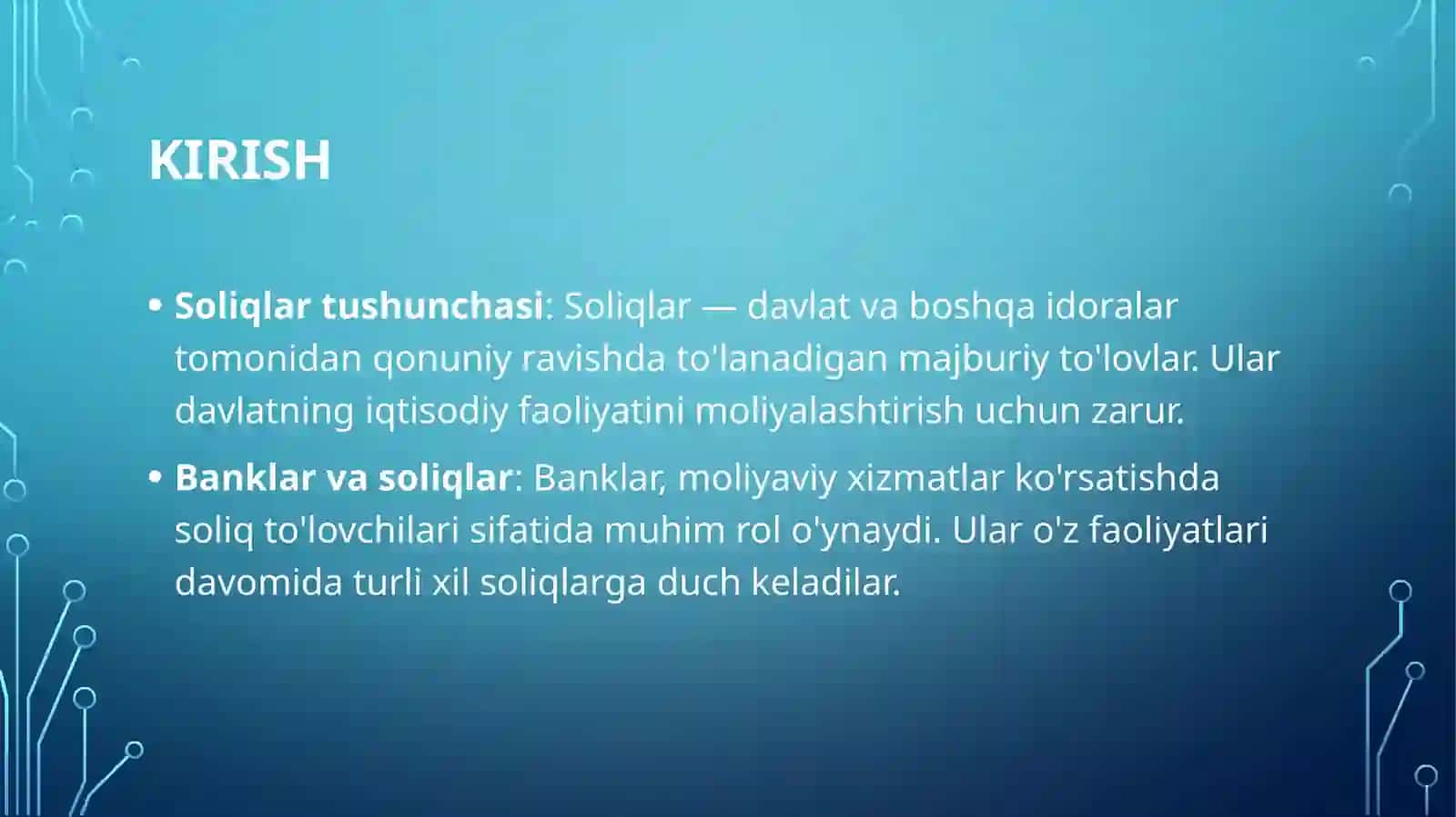 Banklarda Soliqlar Buxgalteriya Hisobi 2