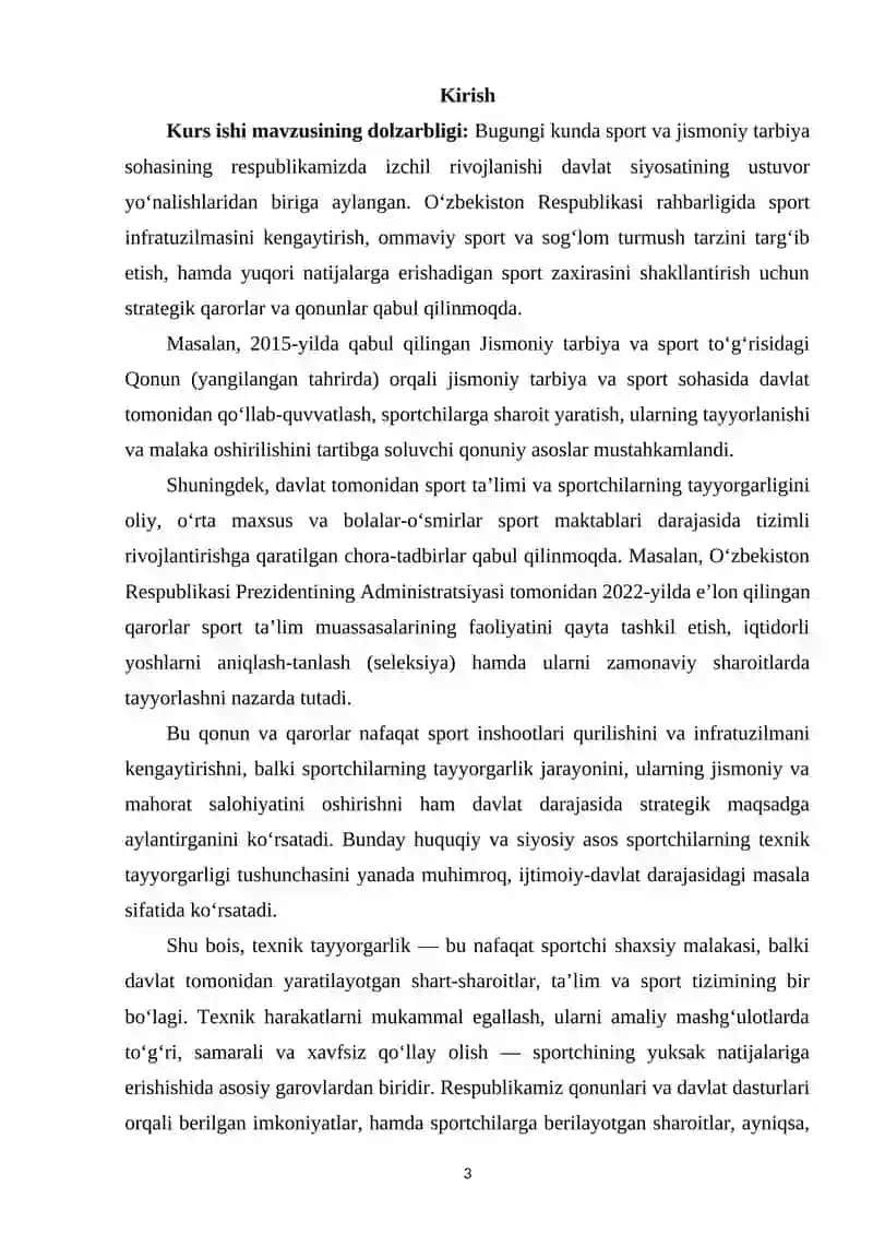 Sportchilarning texnik tayyorgarligi 2