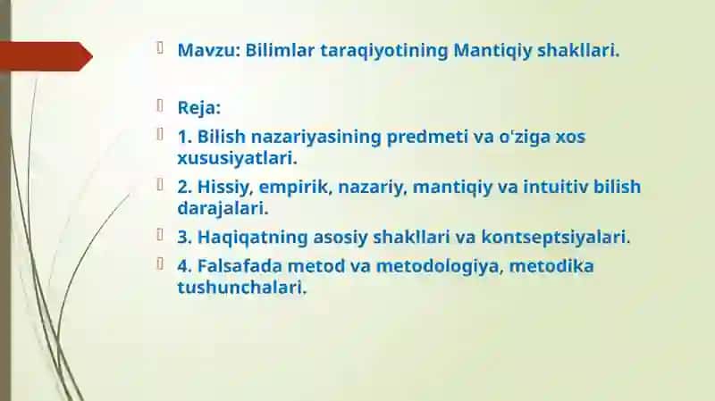 Bilimlartaraqiyotining Mantiqiyshakllari 2