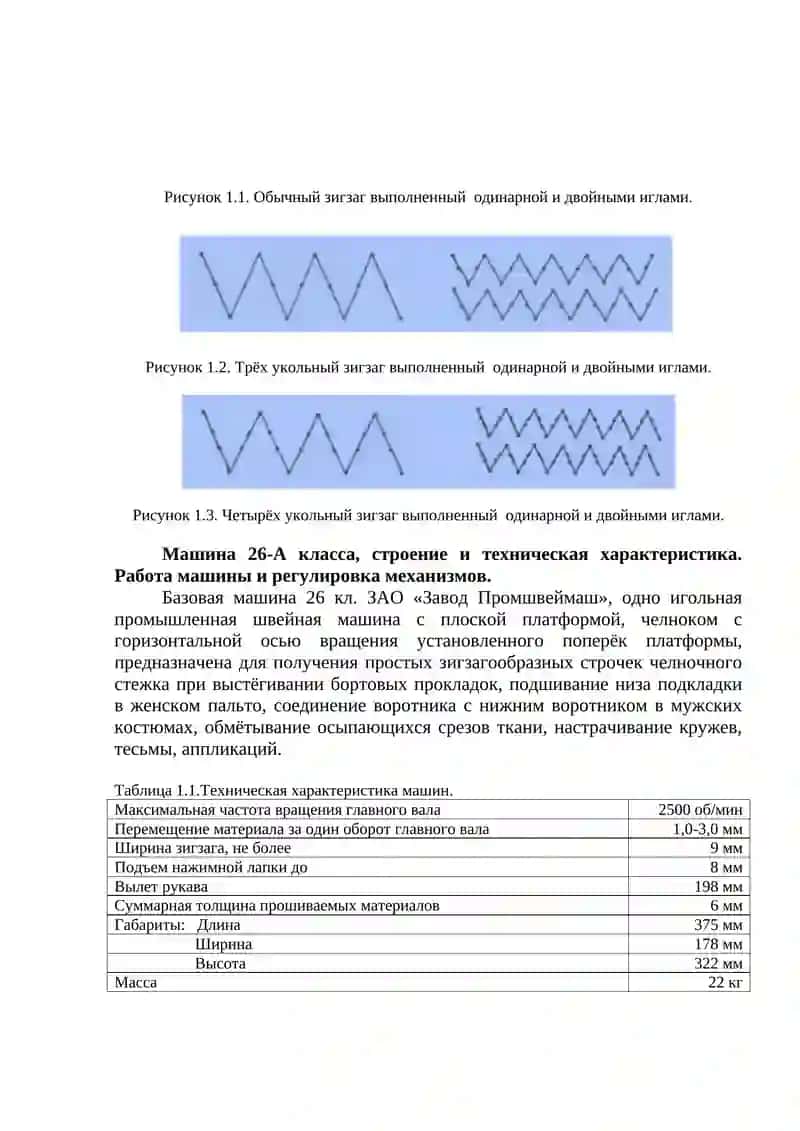 Машины для выполнения зигзагообразных строчек 2