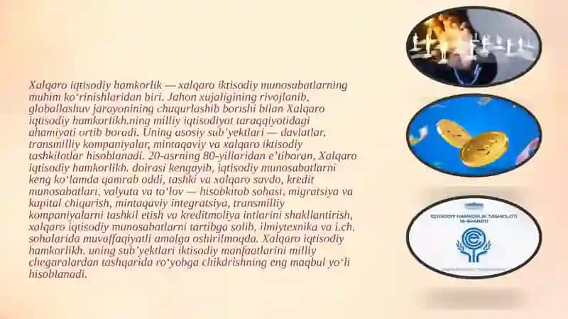 Xalqaro iqtisodiy hamkorlik 2