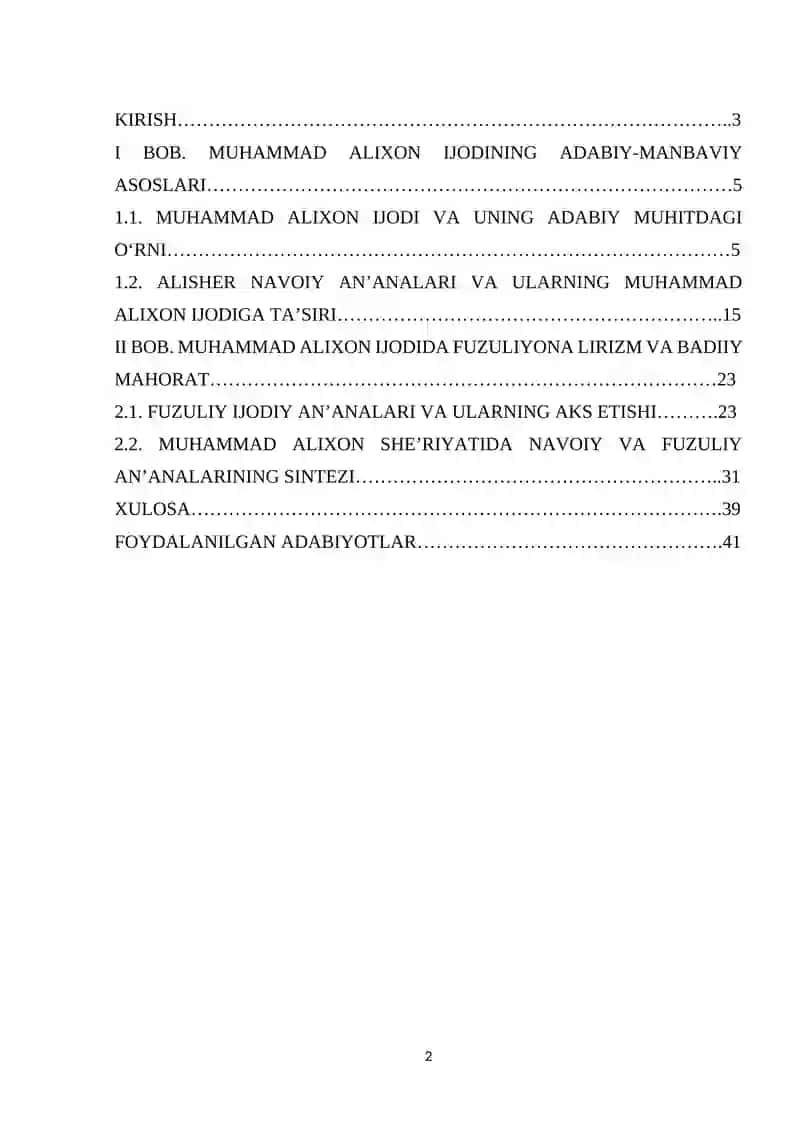 Muhammad Alixon ijodida Navoiy va Fuzuliy an’analari 2